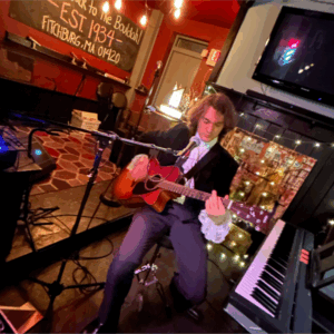 Andrew Brooks performing solo at The Boulder Cafe in Fitchburg, MA