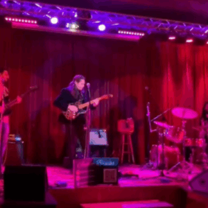 Andrew Brooks and his band performing at the Marigold theatre in Easthampton, MA
