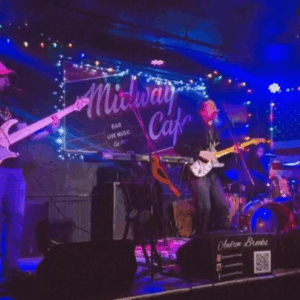 Andrew Brooks and his band performing at Midway Cafe in Boston, MA