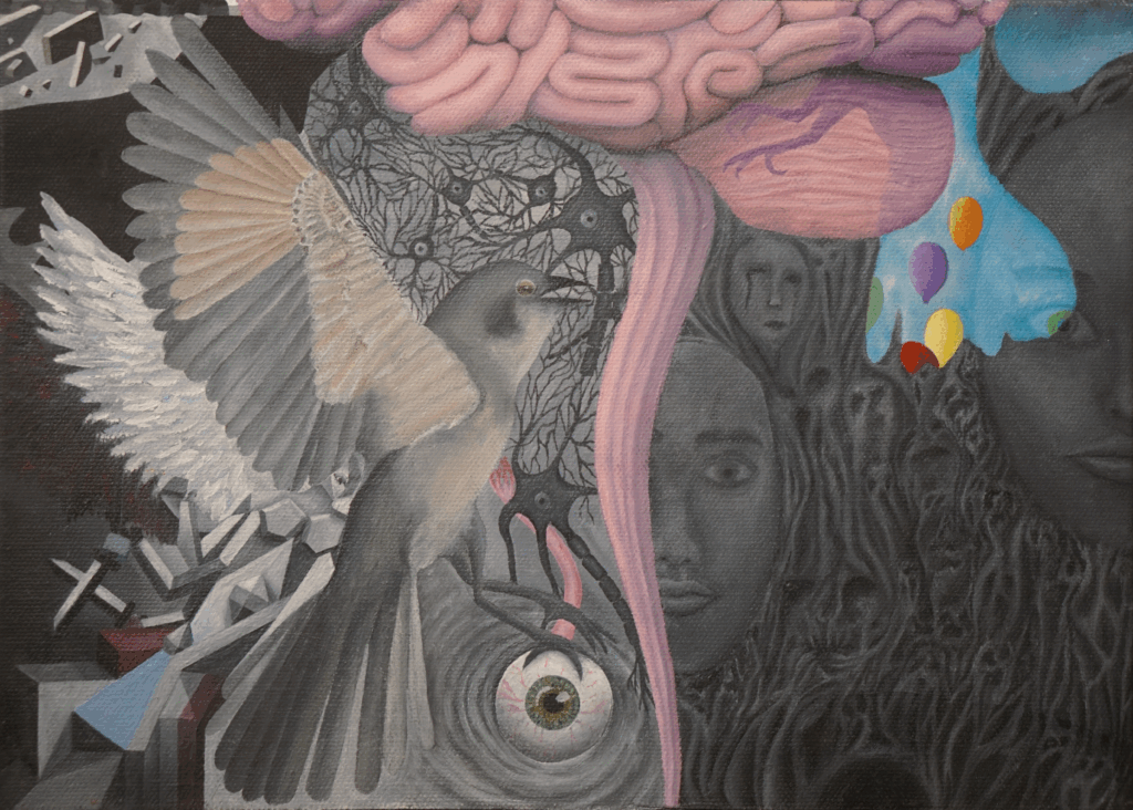Andrew Brooks's painting "The Mockingbird's Dream"