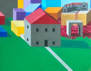 Andrew Brooks's Painting, "Toy Houses For Real People"